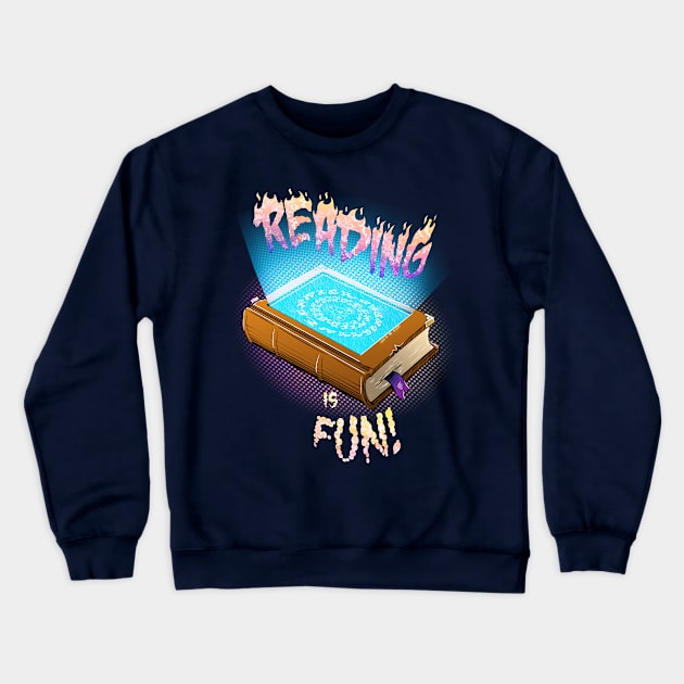 Reading is Fun Crewneck Sweatshirt by xaq